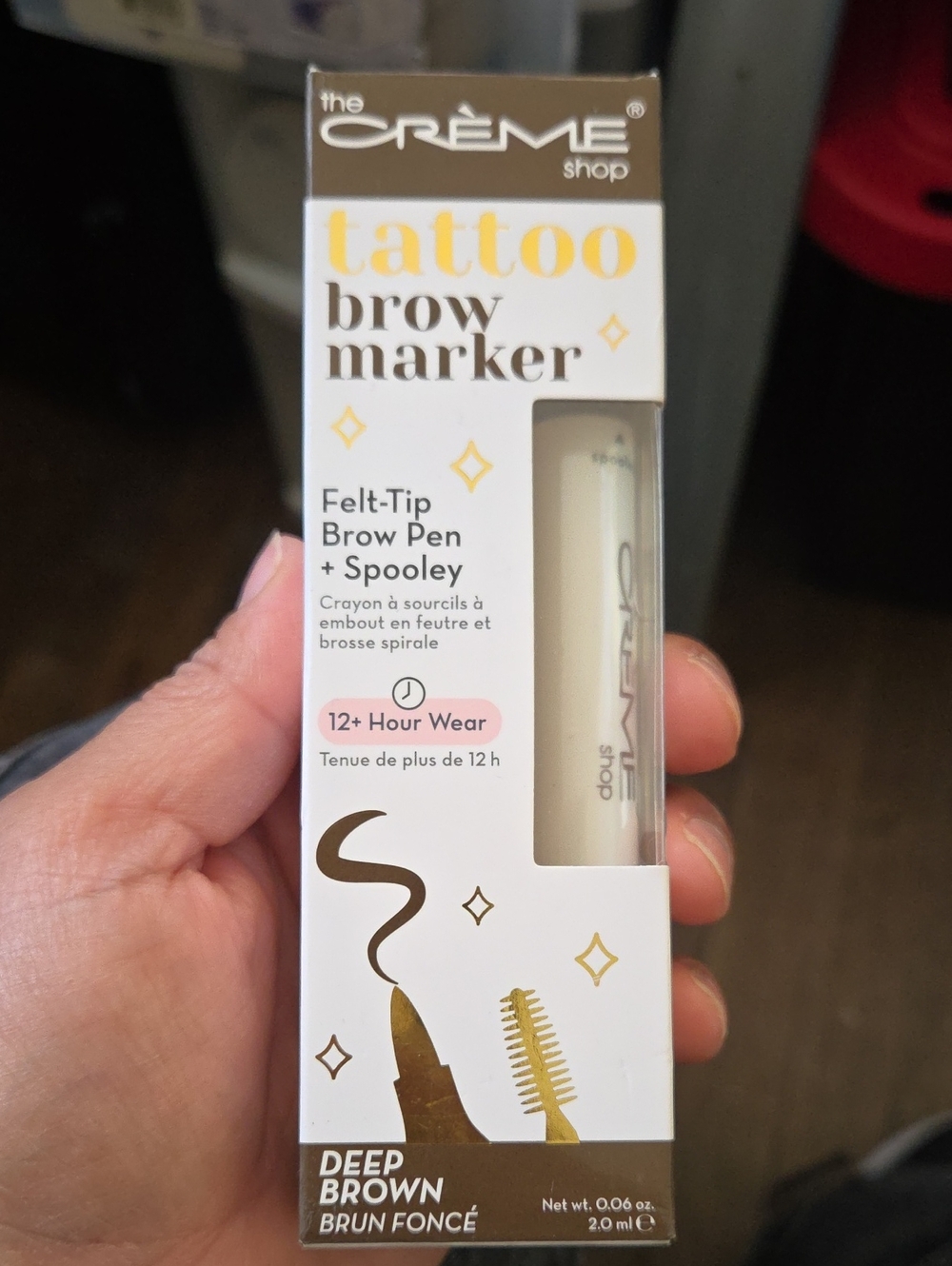 The Crème Shop Tattoo Brow Marker — Deep Brown Felt-Tip Brow Pen